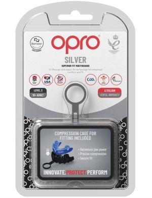 Opro Silver Match Level (10yrs - Adult) - Blue